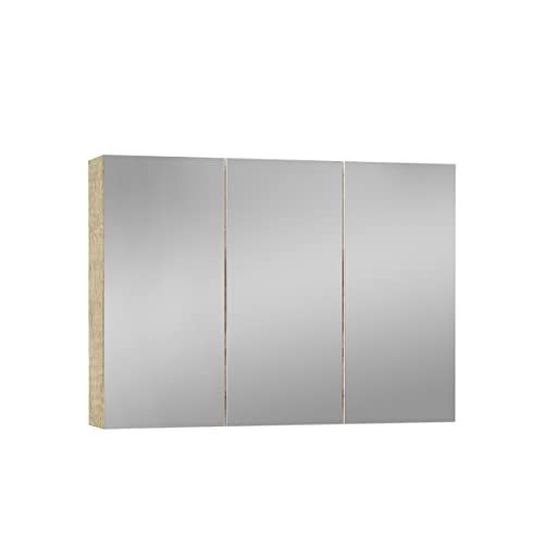 Baikal Camerino 90 cm Wegkast met spiegel en LED-licht - Natuur