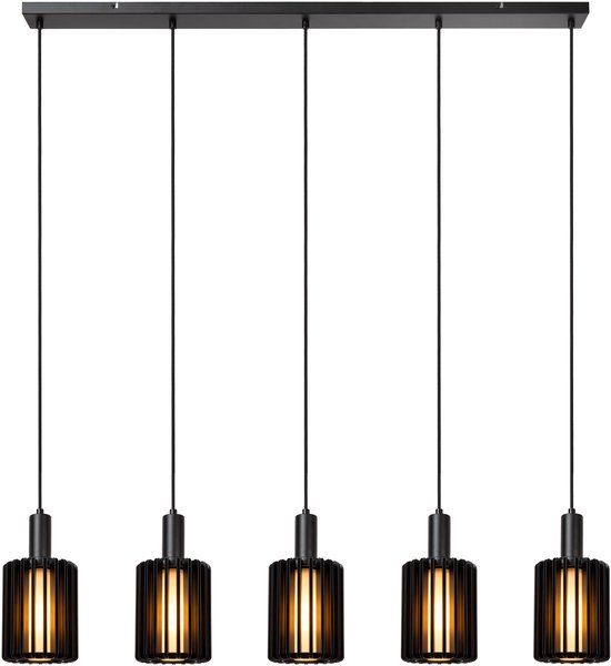 Lucide LAMBRES - Hanglamp - 5xE27 - Zwart