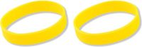 Merkloos Siliconen armbandjes - 15x - stretch - geel - polsbandjes - volwassenen