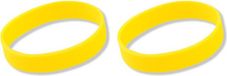 Merkloos Siliconen armbandjes - 15x - stretch - geel - polsbandjes - volwassenen