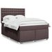 Maison Exclusive - Boxspringbed met matras, donkerbruin, 140x200 cm, gestoffeerd