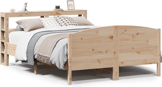 vidaXL Bedframe Massief Grenenhout Naturel 120x200 cm