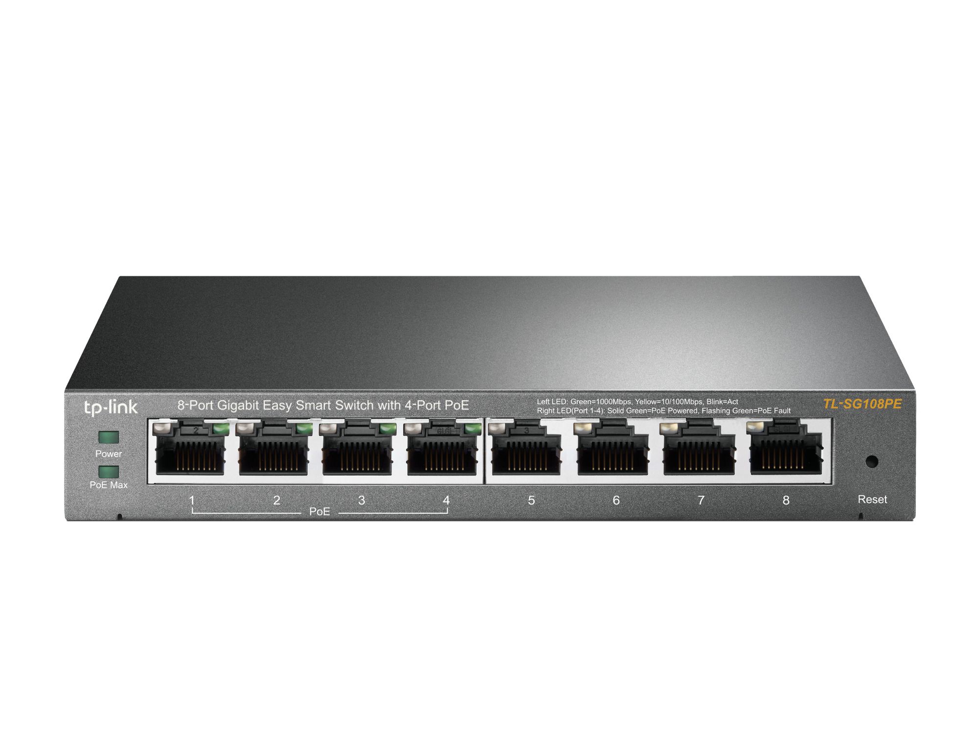TP-Link TL-SG108PE - 8-Port Gigabit Ethernet Smart Switch with PoE