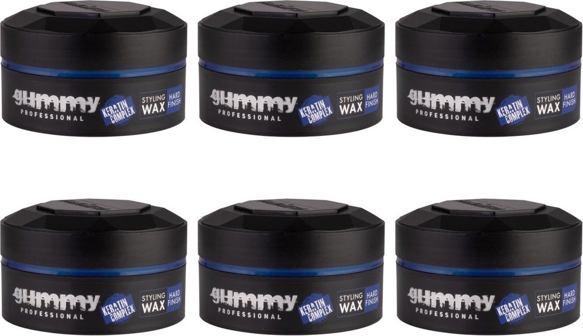 Gummy Keratin Complex Styling Wax Hard Finish - 6 stuks - 9502198283940