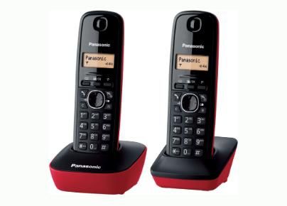 Panasonic KX-TG1612 DECT-telefoon - Zwart/Rood - Nummerherkenning - 2 Handsets