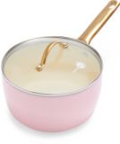 GreenPan Padova Poêle à frire en céramique rose avec couvercle 18cm