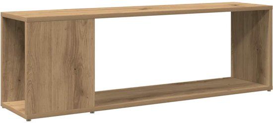 vidaXL Tv-meubel 100x24x32 cm bewerkt hout artisanaal eikenkleur
