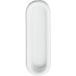 Häfele Poignée coquille en plastique blanc, 78 x 26 mm