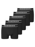 Schiesser 5PACK Shorts Zwart Heren Onderbroek Maat S Biologisch Katoen