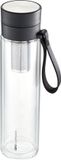 GEFU Dubbelwandige glazen fles met hoes en theefilter, 450 ml