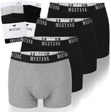 Mustang - Bokser 4 stuks - Katoen - Zwart en Grijs - Maat L