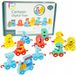 KinderSafe Train en bois éducatif avec chiffres et wagons - 12m+
