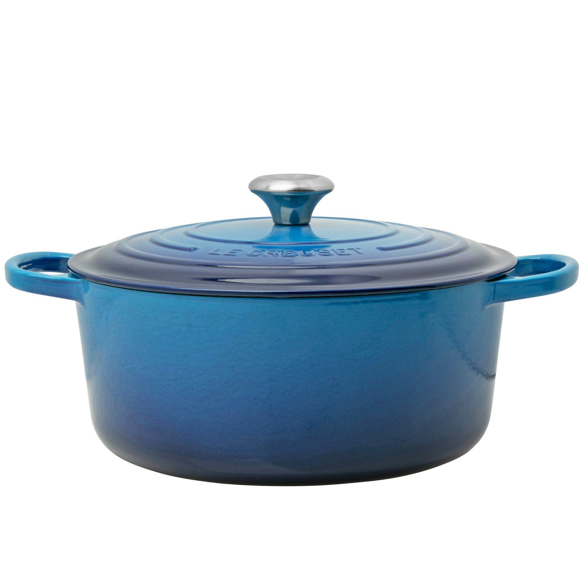 Le Creuset Signature braadpan 21177282202430 Azure 28 cm 6.7L rond