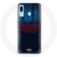 Maniacase Hoesje voor Samsung Galaxy A20 Stranger Things seizoen 2 logo