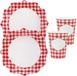 Santex Boeren ruitjes feest wegwerp servies set - 10x bordjes / 10x bekers - Oktoberfest