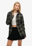 Superdry Geplooide Vintage Corduroy Minirok Dames Bison Black UK12-EU40