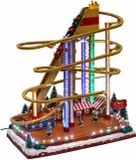 Feeric Christmas Kerstdorp tafereel - achtbaan - avec mouvement et lumière - 46 cm