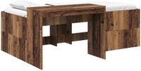 vidaXL Kinderhoogslaper met bureau Oud hout 75 x 190 cm