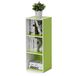 Furinno Luder 3-Tier Open Plank Boekenkast, Wit/Groen