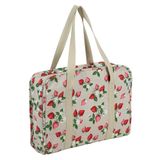 Hobby Gift Projectkoffer - Opbergtas voor naai- en breiwerk voor lessen en reizen, 3 plastic inzetstukken voor accessoires en organisatie - 100% katoen 34 x 28 x 12 cm