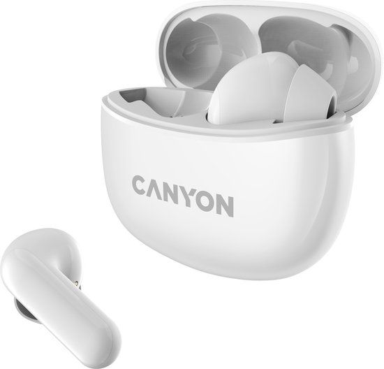 Canyon CNS-TWS5W Draadloze In-ear Headset Wit
