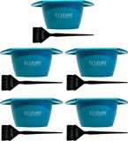 Elleure 10x Verfbakje en Verfkwast normaal Turquoise