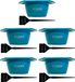 Elleure 10x Verfbakje en Verfkwast normaal Turquoise