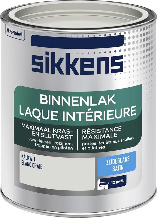 Sikkens Binnenlak - Zijdeglans - Kalkwit - 0.75L