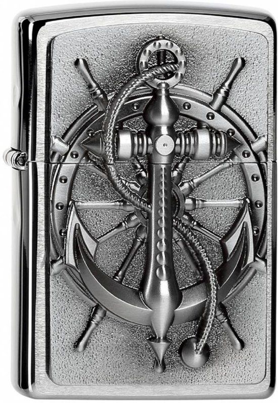Zippo Aansteker Nautic Emblem Chroom Metaal Navulbaar