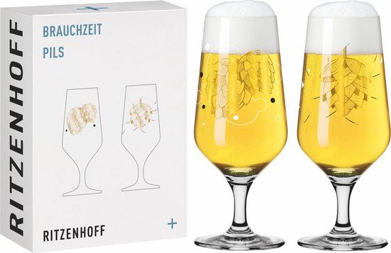 Merkloos Ritzenhoff GEBRUIKTIJD Bierglasset #1 - Andreas Preis - 374 ml - Kristalglas - Vaatwasmachinebestendig - Geschenkverpakking
