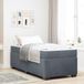 Maison Exclusive - Cadre de lit avec matelas, gris foncé, 90 x 200 cm, rembourré