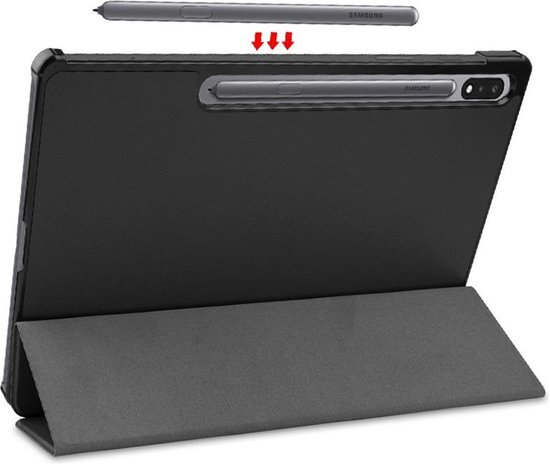 Just in Case Tri-Fold Samsung Galaxy Tab S9 Plus Book Case Zwart