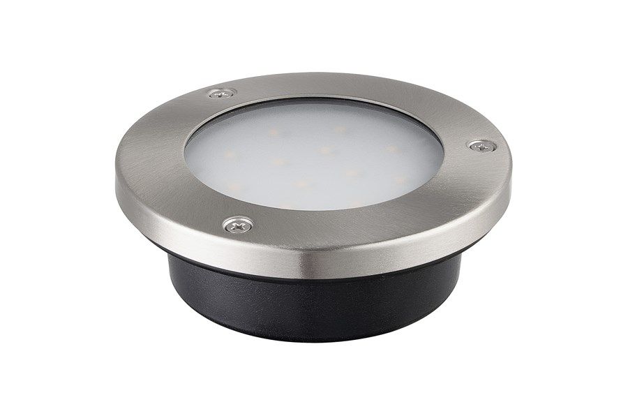 Sylvania Gizmo Solar Ground Light - LED Outdoor Garden Lighting - Black, Stainless Steel, White