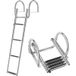 Coast Échelle de piscine - 4 marches - pliable - antidérapante - 120 cm - inox