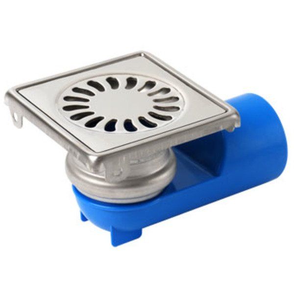 Berg van den RVS vloerput zij en onderuitlaat 40mm 10x10cm 182100040