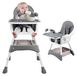 Chaise haute portable avec plateau repas réglable