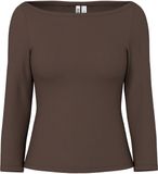 PIECES Haut pour femme avec manches 3/4 et col bateau PCPHOEBE, Hot Fudge, XL