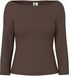 PIECES Haut pour femme avec manches 3/4 et col bateau PCPHOEBE, Hot Fudge, XL