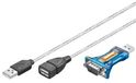 Goobay 95436 - USB Kabel - 0,15 m - Zwart, Zilver, Blauw