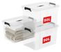 Merkloos Opbergdozen met Deksels, Set van 3, 90L