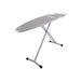 HAEGER Home Strug Pro Strijkplank met traploos verstelbare hoogte tot 94 cm, kussen voor getekend ijzer, ook voor stoomgeneratoren, metallic grijs, 124 x 40 cm