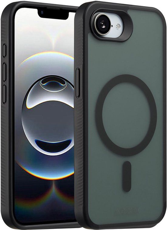 Accezz Hoesje - Geschikt voor Apple iPhone 17e / 16e - Frosted Backcover geschikt voor MagSafe - Zwart