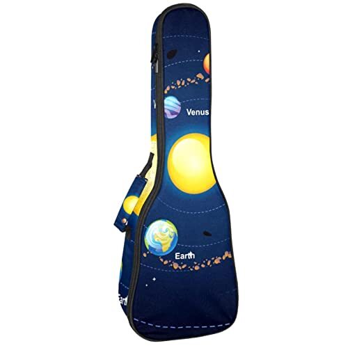 Mersov Tenor Ukulele Gigbag Waterdichte Ukelele Case Gewatteerde Rugzak, Geweldig voor Sopraan Concert (21/23/24") Universum Planeet