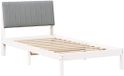vidaXL Bedframe met hoofdeinde, wit, 100 x 200 cm, massief grenenhout