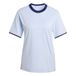 adidas Femme Seasonal Essentials Colorpop T-Shirt with Embroidered Graphic, Crystal Sky/Blanc, S