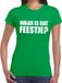 Bellatio Decorations Shoppartners Bv Waar is dat feestje dames shirt groen - Dames feest t-shirts XXL