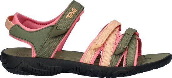 Teva K Tirra Unisex Sandalen - Zwart/Groen/Roze - Maat 35