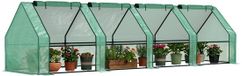 Outsunny Mini Greenhouse-PE, Steel-360x90x90 cm-Green