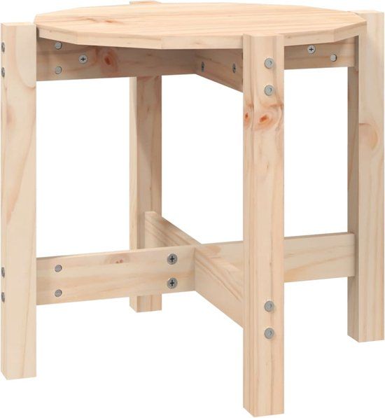 vidaXL Salontafel massief grenenhout Ø 52,5x45 cm Naturel