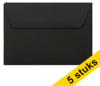 Clairefontaine Clairefontaine gekleurde enveloppen zwart C6 120 grams (5 stuks)
